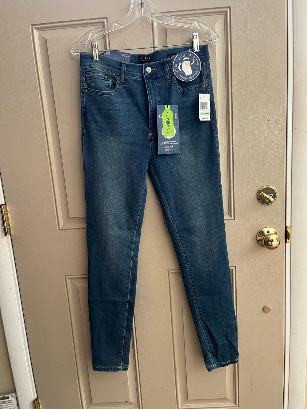 New w/tags Curve Appeal Dark Blue Skinny Jeans - Sculpt & Stretch